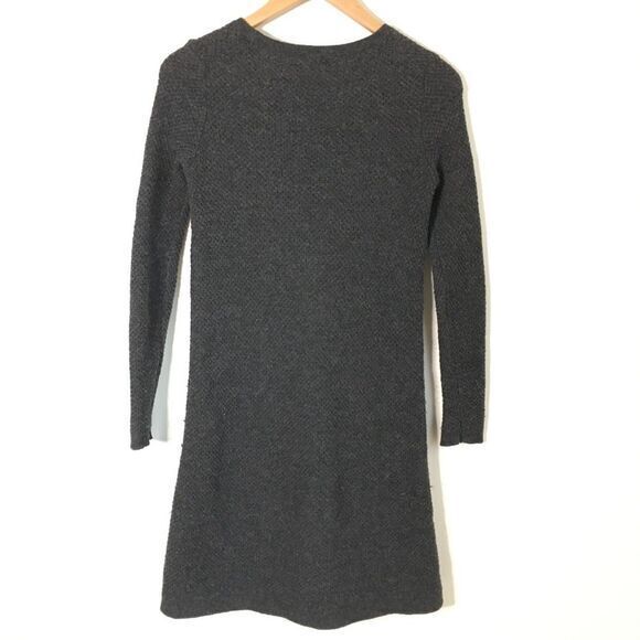 Madewell 100% Merino Wool Walkway Sweater Dress Black‎ Long Sleeve Size XS - Picture 7 of 7
